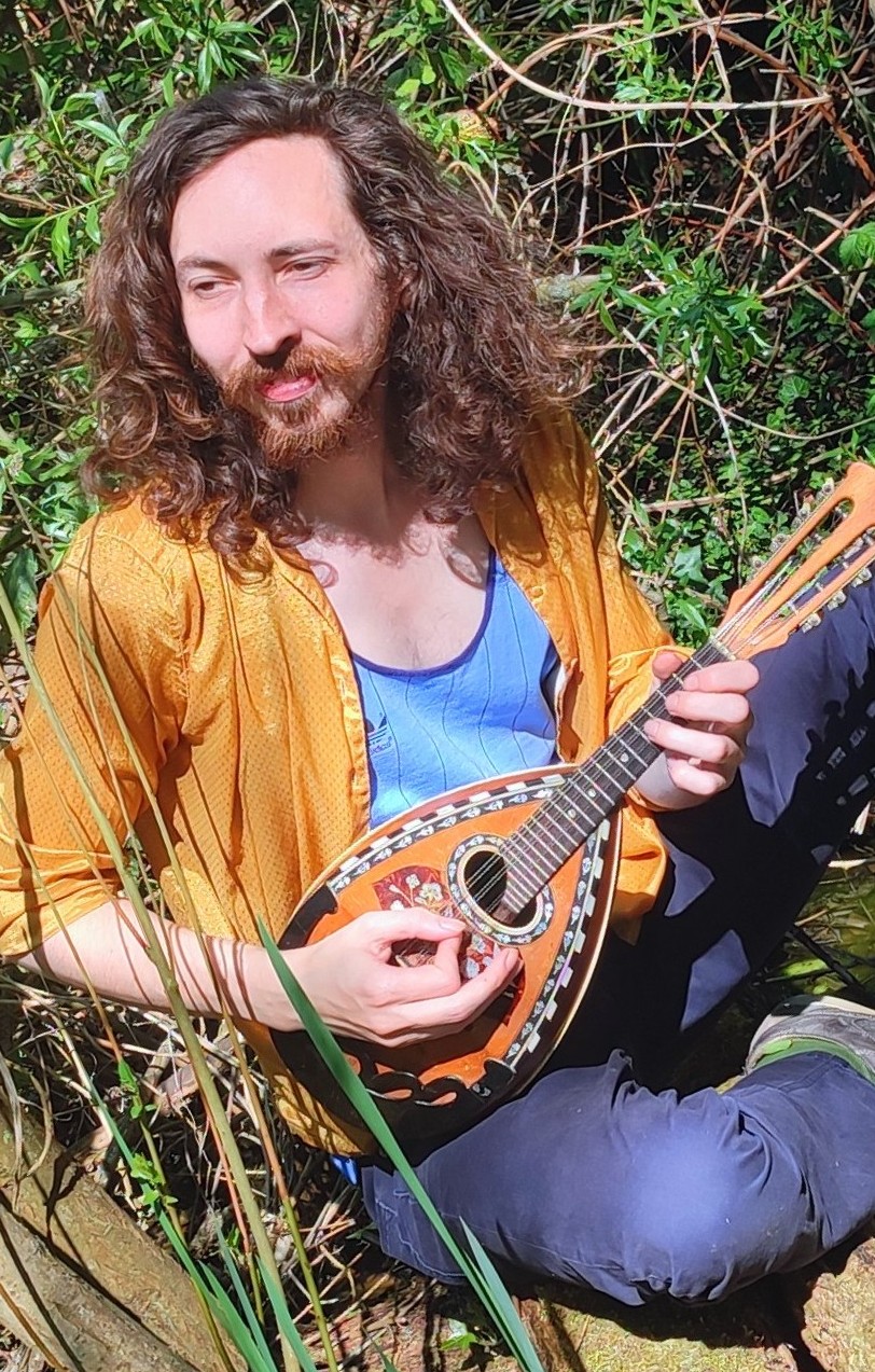 John Hill with mandolin